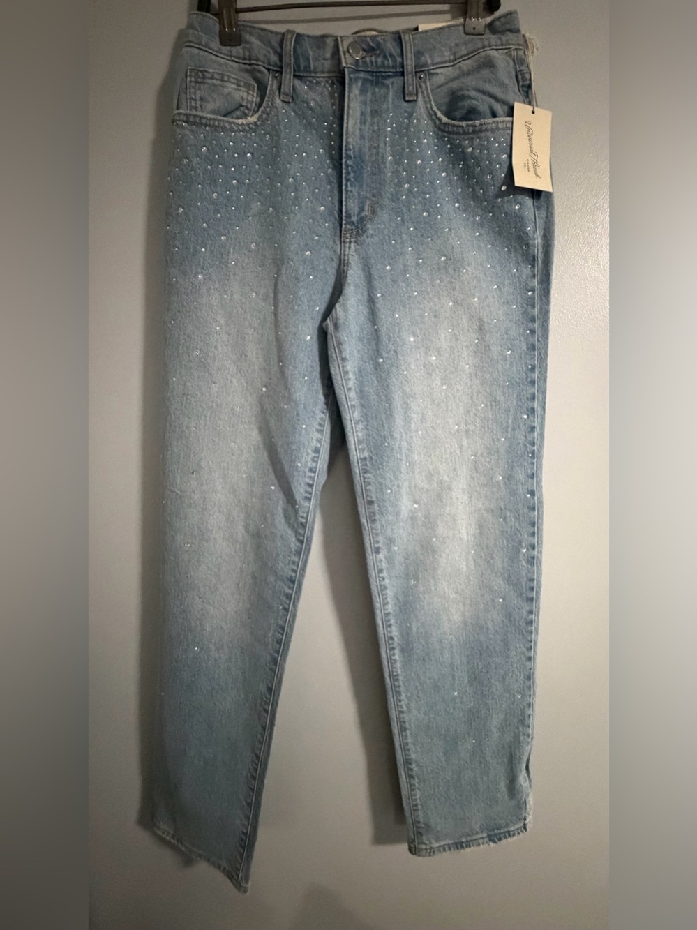 Universal Thread Light Wash Rhinestone Bootcut Jeans